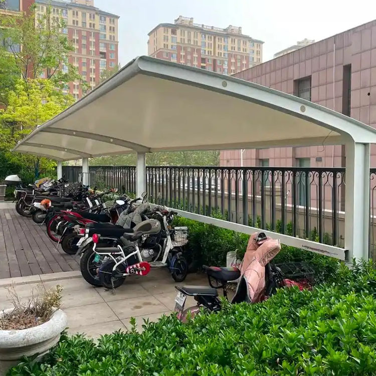 巴州膜结构电动车棚